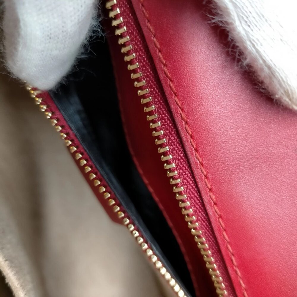 Authentic Gucci Sherry Line Red Leather Shoulder Bag mn684-112625 - Picture 14 of 16